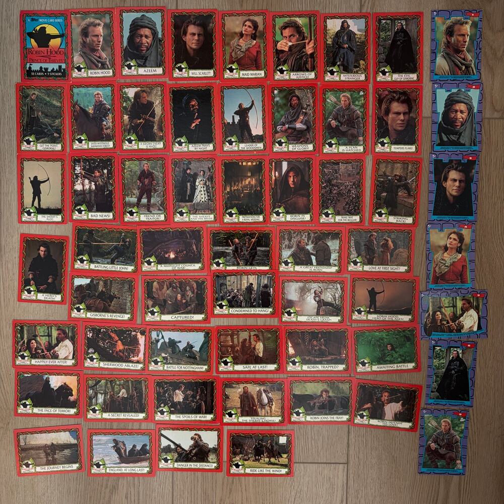 LOT 57 Cards Vintage Robin Hood Movie Topps Trading Cards